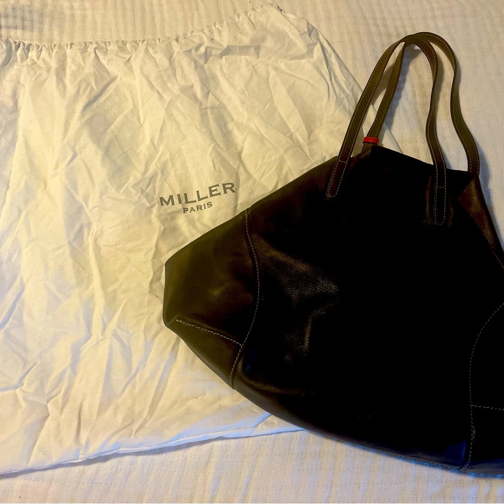 Meet the softest most supple black leather bag from Miller in Paris. NWOT.